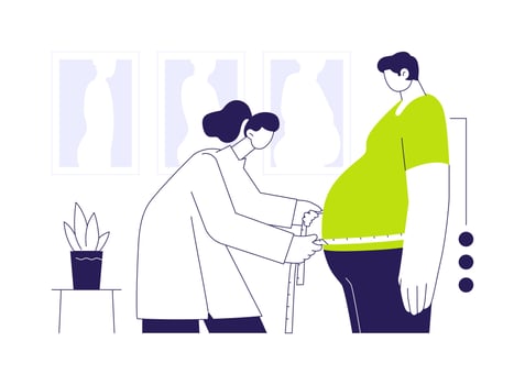 Metabolic syndrome abstract concept illustration. vector