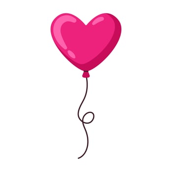 Cute bright balloon. The best Birthday present. Cartoon flat illustration vector