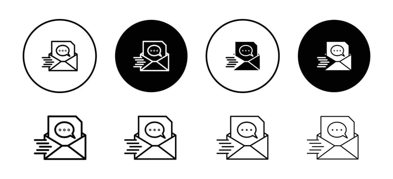 Quick Message icon set collection for web vector