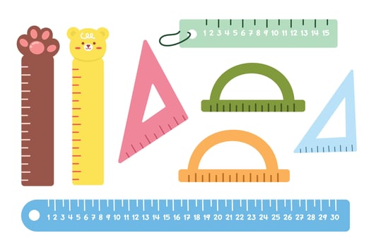 Back to school elements. School and education items. Set of supplies and stationery vector