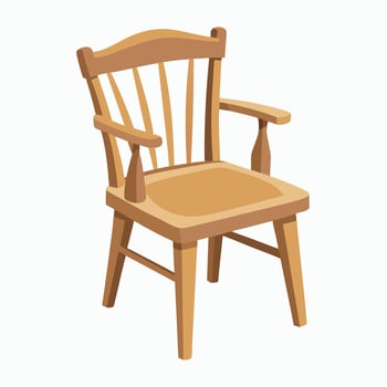Wood chair for animation cartoon vector