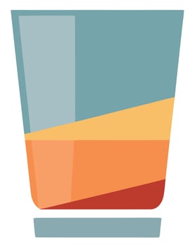 Ocean glass of drinks isolated illustration vector
