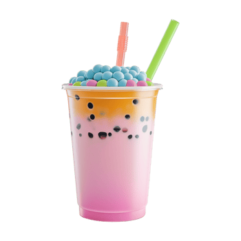 Bubble Juice in a Glass on Transparent Background png