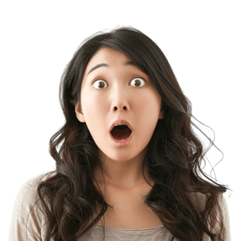 Shocked Woman on Transparent Background png