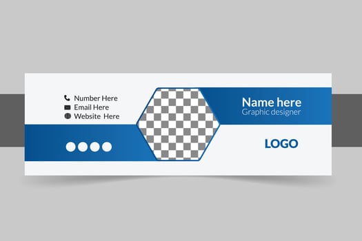 corporate email signature design template vector