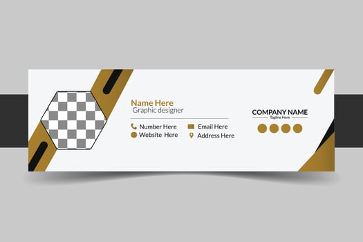 corporate email signature design template vector