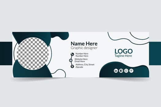 corporate email signature design template vector