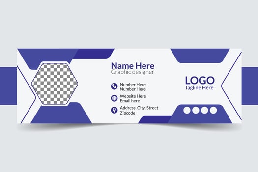 corporate email signature design template vector