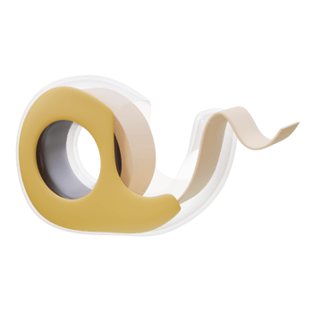3D icon Scotch Tape. Office Adhesive item, Workplace concept. Sticking papers. 3D render illustration. png