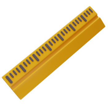 3D icon of Yellow Ruler. School icon, Measurement tool, Education concept. Tool for measuring lengths and drawing straight lines. 3D render illustration. png