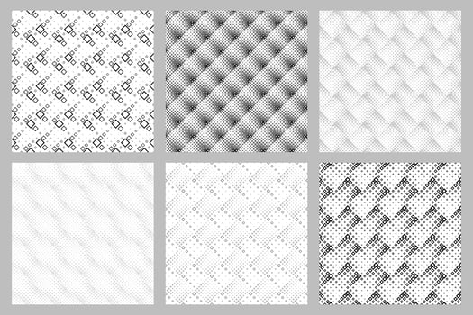 Geometrical diagonal square pattern background design set vector