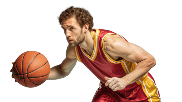 Professional Basketball Player Dribbling During A Game png