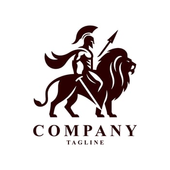 Spartan warrior logo with a classic helmet and strong design. Perfect for gyms, battle games, or motivational content. The logo conveys courage, discipline, and determination. vector