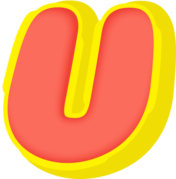 Party Comic Alphabet 3D Letter V png