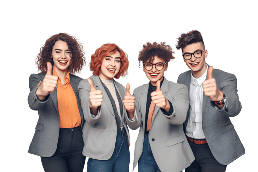group of business people giving thumbs up png