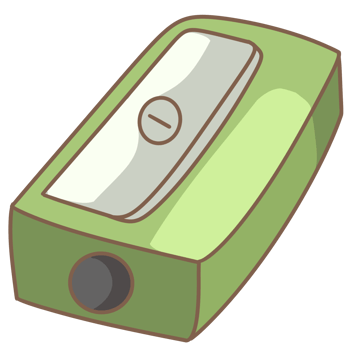 Green pencil sharpener png