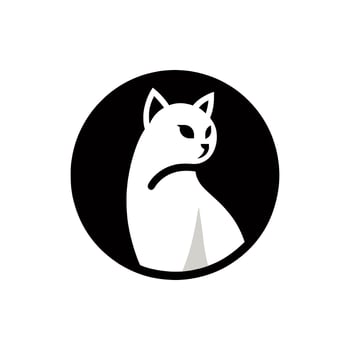 Adorable cat logo with a cute and playful design. Perfect for pet stores, animal shelters, or cat-themed products. The logo symbolizes warmth, companionship, and a love for felines. vector