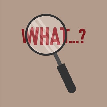 search icon with the word what vector