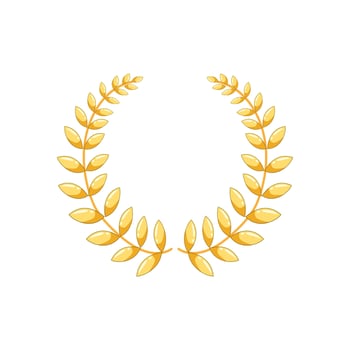 award gold laurel cartoon illustration vector