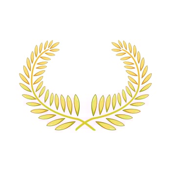 en gold laurel cartoon illustration vector