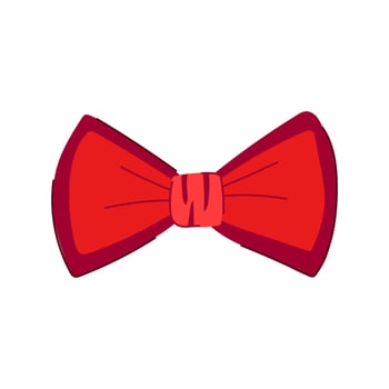 wrap red bow cartoon illustration vector