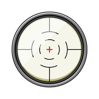 target scope sniper cartoon illustration vector