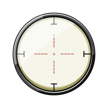 rifle scope sniper cartoon illustration vector