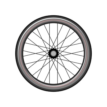 hub wheel bike cartoon illustration vector