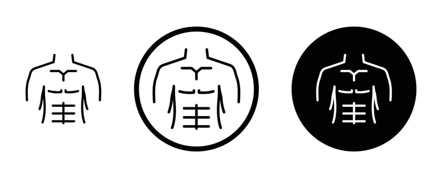 Male torso icon vector