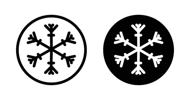 Snowflake Symbol Representing Cold Weather and Winter-Themed Designs vector