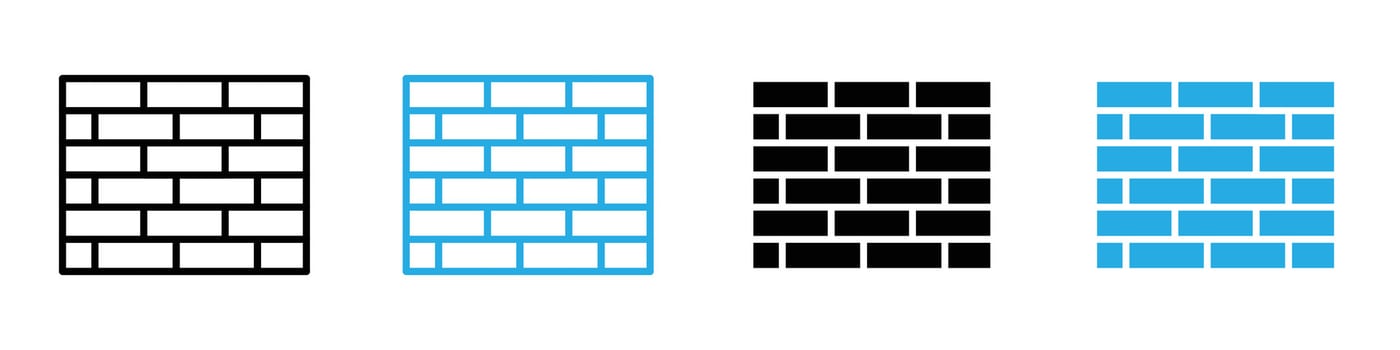 Brick Wall Icon Perfect for Construction and Architectural Designs vector