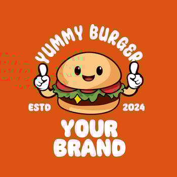 burger mascot logo vector