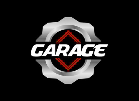 garage logo gear vector