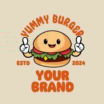 burger mascot logo vector