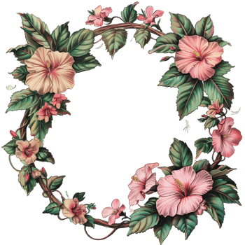 an illustration of flowers in a frame png