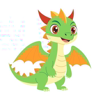 Cute cartoon dinosaur isolated on background vector