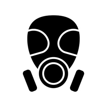 Gas mask line icon. Protective gear, safety, air filtration, pollution, chemical protection, respiratory protection, industrial safety, mask, gas, filter, protective, equipment, safety, air vector