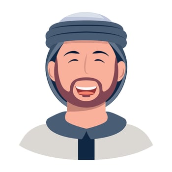 A flat character icon of clever boy vector