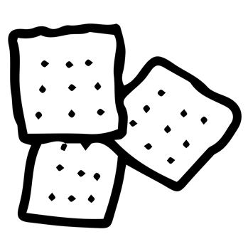 Cute doodle outline Biscuit png
