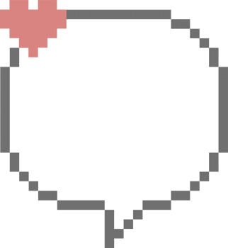 8bit retro game pixel speech bubble balloon heart concept icon sticker memo keyword planner text box banner png