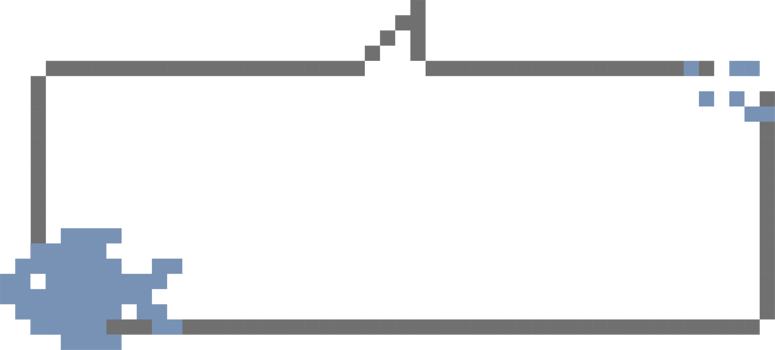 8bit retro game pixel speech bubble balloon fish animal pet concept icon sticker memo keyword planner text box banner png