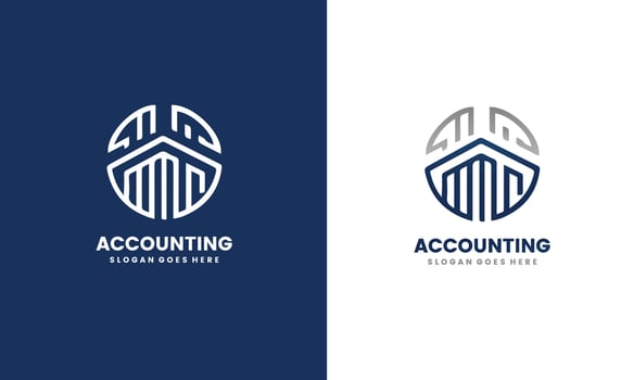 business accounting logo icon design Pro vector