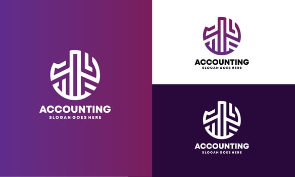 business accounting logo icon design Pro vector