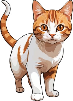 Graceful Aegean cat art Illustration vector