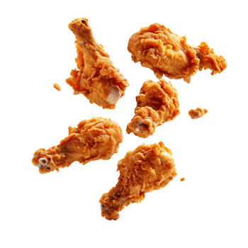 Crispy fried chicken transparent background png