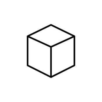 3D Cube Icon Ideal for Geometric and Design Concepts vector