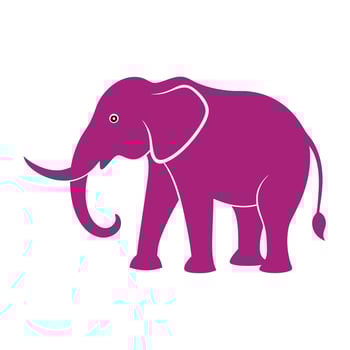 Elephant silhouette art illustration vector