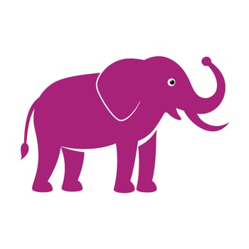 Elephant silhouette art illustration vector