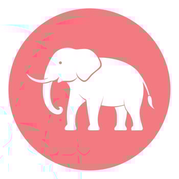 Elephant silhouette art illustration vector