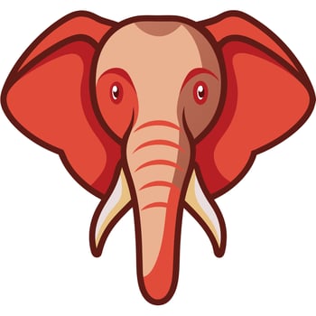 Elephant silhouette art illustration vector